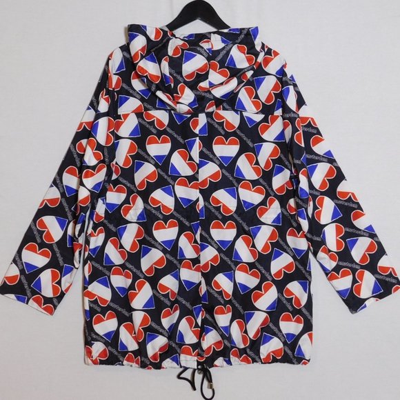 PARKA IN A POCKET Amsterdam Holland Dutch Hearts Lightweight Packable Jacket L - Picture 3 of 11